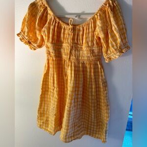 Urban outfitters yellow gingham sundress -it’s short!!!!